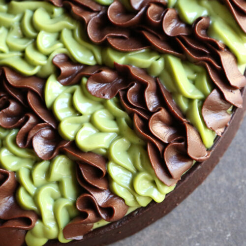 tarte matcha chocolat