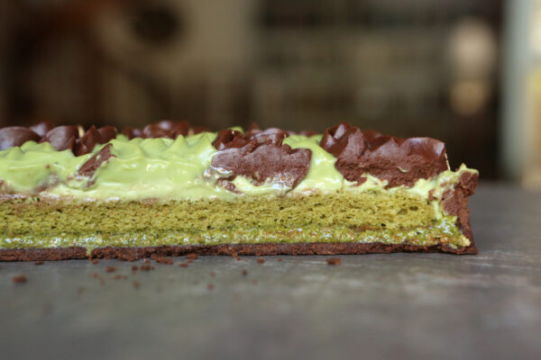 tarte matcha chocolat